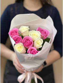 Купить букет из роз Иркутск, букет из 9 роз, розы Иркутск, доставка роз Иркутск