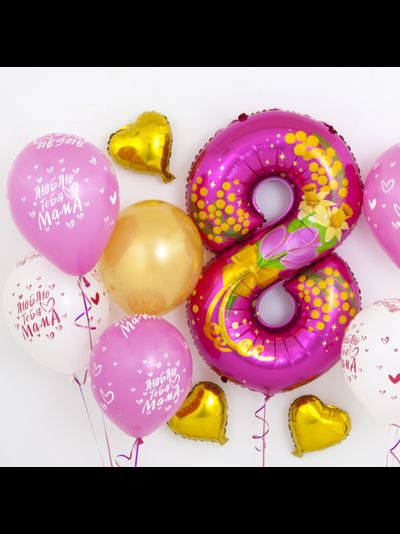 Цифра, 8, Весенние цветы