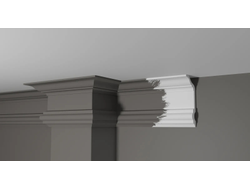 Потолочный плинтус DECOR-DIZAYN DD505, из дюрополимера, под покраску, ударопрочный, 2 метра