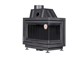 Каминная топка Альфа 700 R/RB белый/черный шамот два стекла правая, Экокамин (Россия)