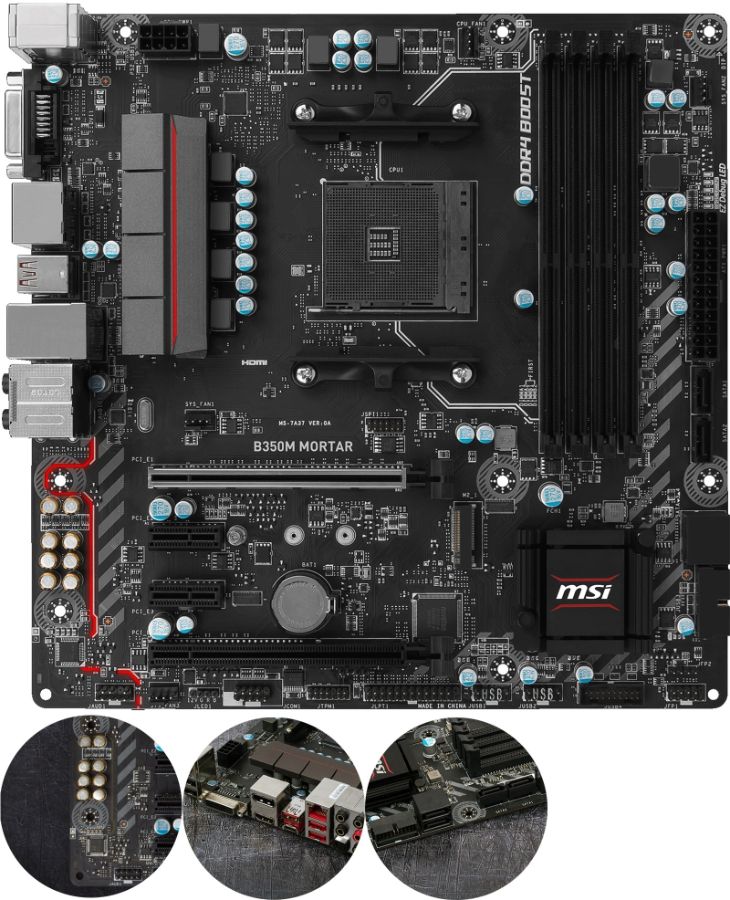 MSI B350M MORTAR