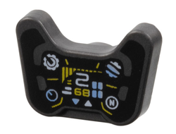 Minifigure, Utensil Video Game Controller with Steering Wheel Display Pattern, Pearl Dark Gray (53118pb02 6472255)