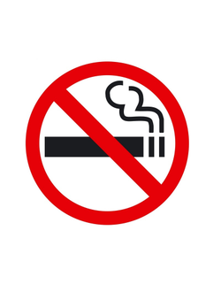 Знак безопасности P01 Запрещается курить приказ 214, плёнка 200х200 10шт