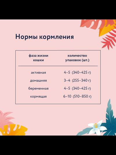 Florida (Флорида) влажный корм (пауч) для взрослых кошек, кусочки c тунцом и шпинатом в соусе 85 г