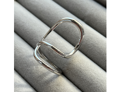 Кольцо родий 17мм.  18х30мм