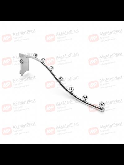 7SL7035A Крючок d-7мм волнообразный хром 7 шариков для профиля системы Vertical L=290 мм