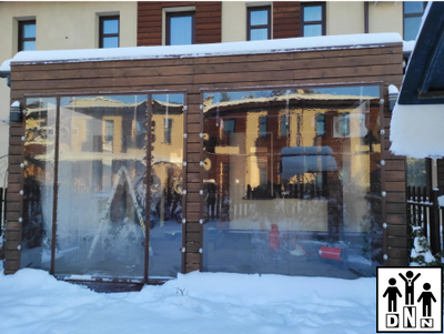 Мягкая дверь из полиуретана 110х200 окантовка Оксфорд коричневый DNN