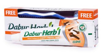 Зубная паста от кариеса с гвоздикой Dabur Herb'l Clove, 150 гр