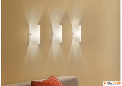 Установка бра в комнате ИВАНМАСТЕР