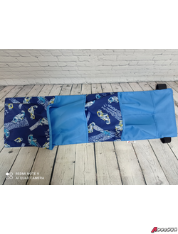 Кармашки-органайзер в шкафчик для детского сада "Линейка" на резинке, 5 карманов, 20×80 см