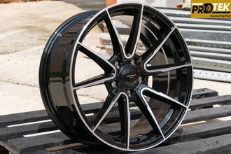 Комплект дисков R18 8,0J ET+35 5*114,3 PDW Procast FF2070 Черный с полированными лучами (J140)
