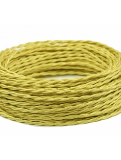 Провод витой в ретро стиле ПРВ 3х4 золото шёлк