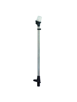 Круговой огонь на врезной мачте 54см Lalizas Pole Light 30163 видимость 2 мили 12В 10Вт 360° для судов до 12м белый с чёрным корпусом