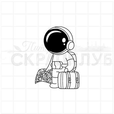 штамп космонавт