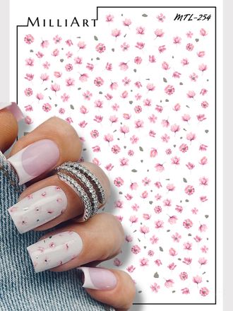 Слайдер-дизайн MilliArt Nails Металл MTL-254 Серебро