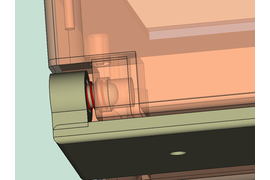 Корпус электронного устройства. Узел крепления планки