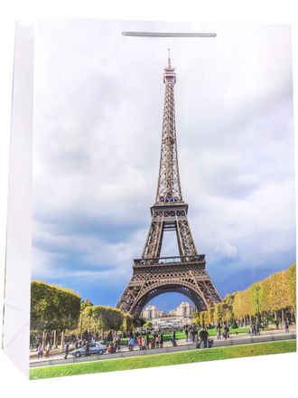 4610144864848 Пакет подарочный с глянцевой ламинацией ППК-7484, &quot;Эйфелева башня в Париже,&quot; 40x47x14 см  (XXL)   157 г