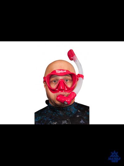 Маска для дайвинга с трубкой Scuba Brothers Flipper Red, комплект