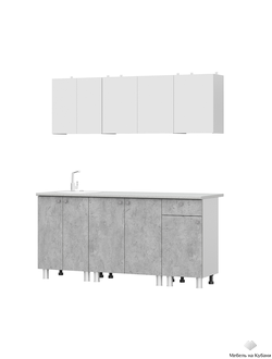 КГ-1 Цемент светлый 1,8 м кухонный гарнитур