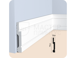 Плинтус напольный из дюрополимера солид HiWood B75V1L