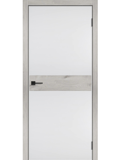 НЕФРИТ-1. БЕЛАЯ ЭМАЛЬ С ГОРИЗОНТАЛЬНОЙ ВСТАВКОЙ И НАЛИЧНИКАМИ в ЦВЕТЕ РУСТИК СЕРЫЙ