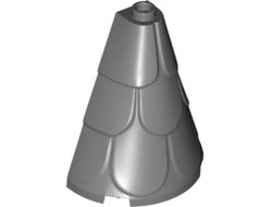Tower Roof 2 x 4 x 4 Half Cone Shaped with Roof Tiles, Dark Bluish Gray (35563 / 6230280)