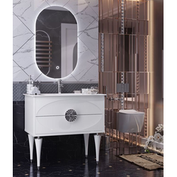 Мебель для ванной Opadiris Ибица 90, напольная белый/хром