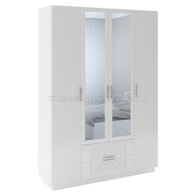 ЗР080 Шкаф 4-дв. "Тиффани-3" М28. Размер: 1600*2220*510