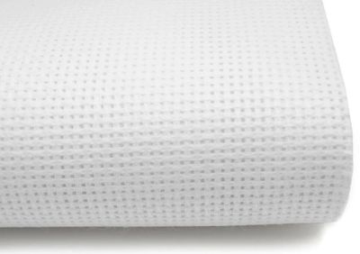 Канва, номер 14, 100% хлопок, белая ( ширина 150см)