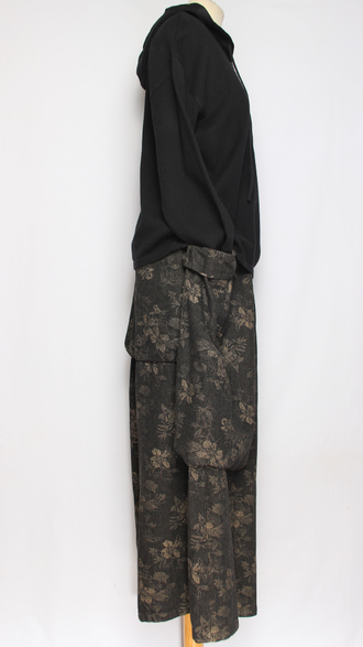 Джемпер ХЛОПОК "Капюшон мелкие пуговки" черный, белый  до р.50