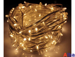 Клип-лайт белый теплый в нарезку, 12V Светодиодная гирлянда Теплый белый