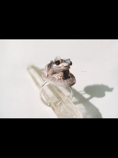 "Каменная Драконья Лягушка", кольцо в стиле фэнтези