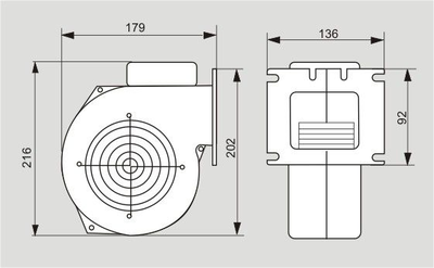 Вентилятор для котла М+М WPA-X2 с диафрагмой