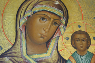 Икона  Божией Матери `Одигитрия`. Владимирские села. Конец XIX в.