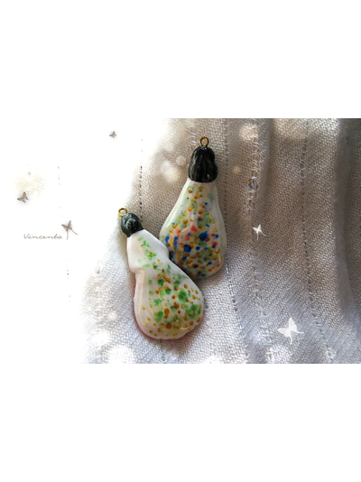 Восточная красавица. Серьги в восточном стиле - миниатюра из полимерной глины