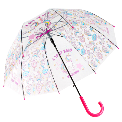 Детский зонт-трость Единорог, Цвет: Голубой, Розовый, Красный