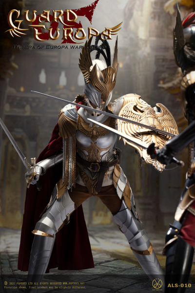 Рыцарь-стражница в серебряной броне  - Коллекционная ФИГУРКА 1/6 Eagle Knight Guard Silver armor Version (ALS010) - POPTOYS