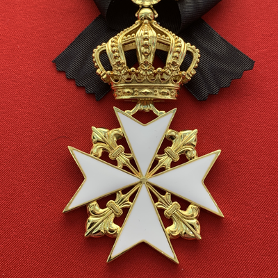 Орден Иоанна Иерусалимского Командорский с  бантом из муаровой ленты. Полноразмерная копия LUX! Лот №55.