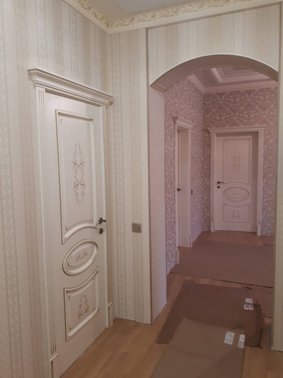 PORTE RICHI (Беларусь). АРБАТ, ПАОЛА (Л63), Ral 9010/ ПАТИНА ЗОЛОТО. ПОЛОТНО ГЛУХОЕ