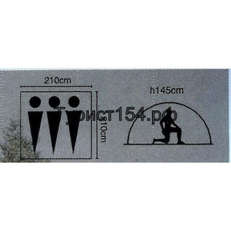 Палатка 3-х местная однослойная LY-1624