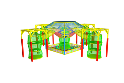 Вязаный лабиринт «Красочные сети»