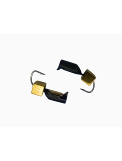 25-52-108/ Мормышка вольфр. "Народная" "СТОЛБИК"  Ø2,5 вес 0,5гр с коронкой на теле +кубик золото (гематит) (уп-ка 10шт.)