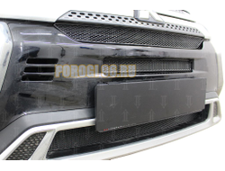 Защита радиатора Mitsubishi Outlander III 2018- (3 части) black PREMIUM