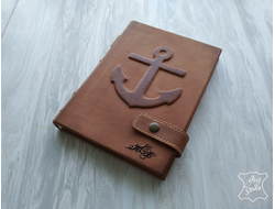 ежедневник ручной работы, подарок руководителю, ежедневник на заказ, подарок моряку, мужской блокнот
