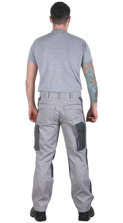 Брюки 2020-ТОМБОЙ®, цв. светло-серый/серый