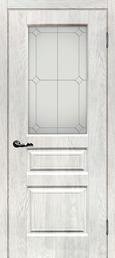 Дверь Версаль-2 Дуб жемчужный со стеклом
