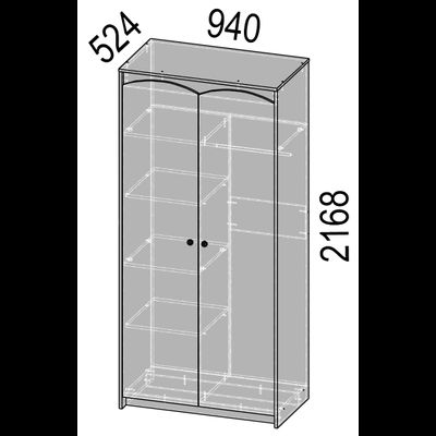 Шкаф Ева 2-х дверный