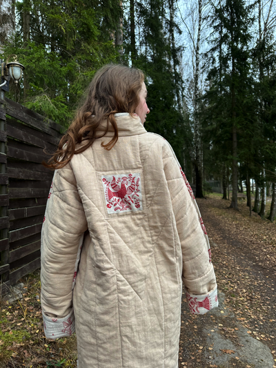 Стеганое пальто "Родное тепло"