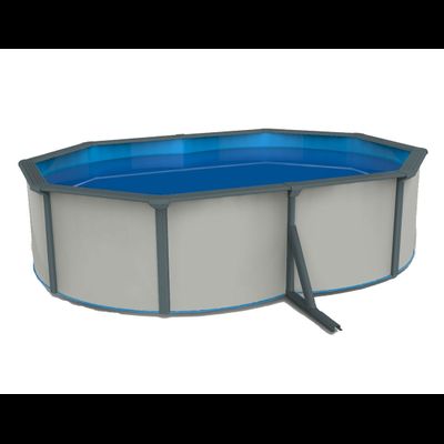 Морозоустойчивый бассейн PoolMagic овальный White размер 7.3x3.6x1.3 м (бассейн,тент,  лестница, чашковый пакет, подложка, скиммер, фортсунка, шланг)