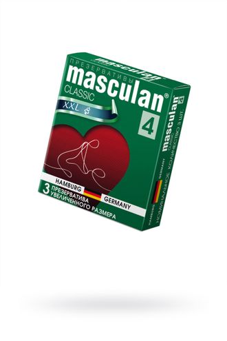 303 ПРЕЗЕРВАТИВЫ MASCULAN CLASSIC 4, 3 ШТ. УВЕЛИЧЕННОГО РАЗМЕРА (XXL) РОЗОВОГО ЦВЕТА